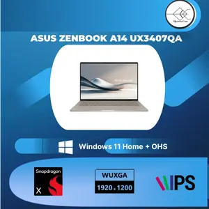 ASUS ZENBOOK A14 UX3407QA SNAPDRAGON X X126100 16GB 1TB W11+OHS+O356 14.0WUXGA IPS