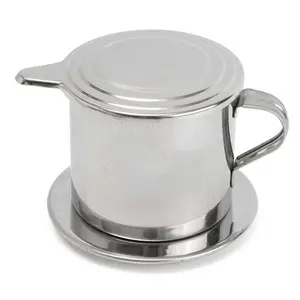 One Two Cups Filter Saring Kopi Coffee Vietnam Drip Coffee Filter Pot Stainless Steel LC1