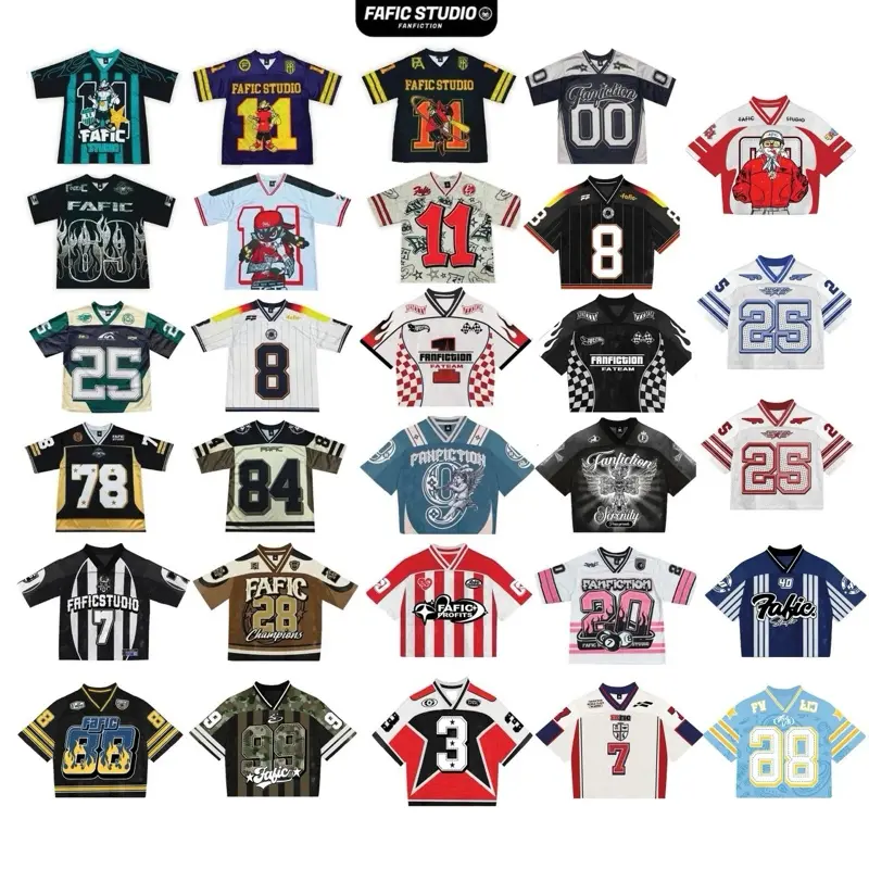 Áo thun Jersey FAFIC mascot vải lưới xịn mặc thoáng mát Nam Nữ Unisex form rộng thể thao đường phố