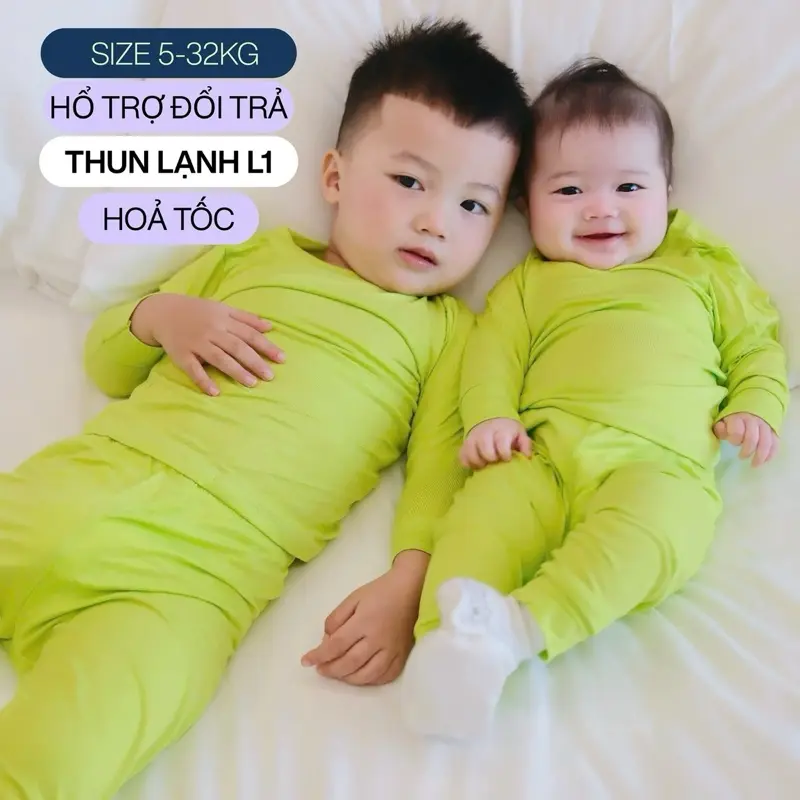 Bộ Tay Dài Quần Dài Thun Lạnh CHUCHOE Cho Bé Trai Bé Gái Trẻ Em 5-32KG Chất Liệu Lụa Lạnh Dẻo Visco Co Giãn 4 Chiều Thoải Mái