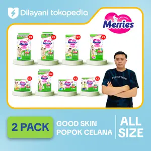 [EXCLUSIVE kurnia_gallery] Merries Good Skin Twinpack - Popok Bayi Celana / Baby Pants Diaper