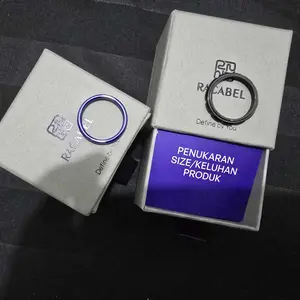 Racabel Amber Ceramic Ring Blue - Cincin Pria Wanita Keramik Biru Anti Karat