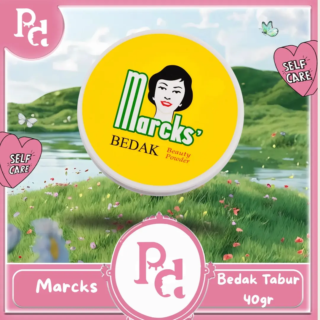 Marcks Bedak Tabur 40gr Original BPOM Variasi White Creme Pink ...