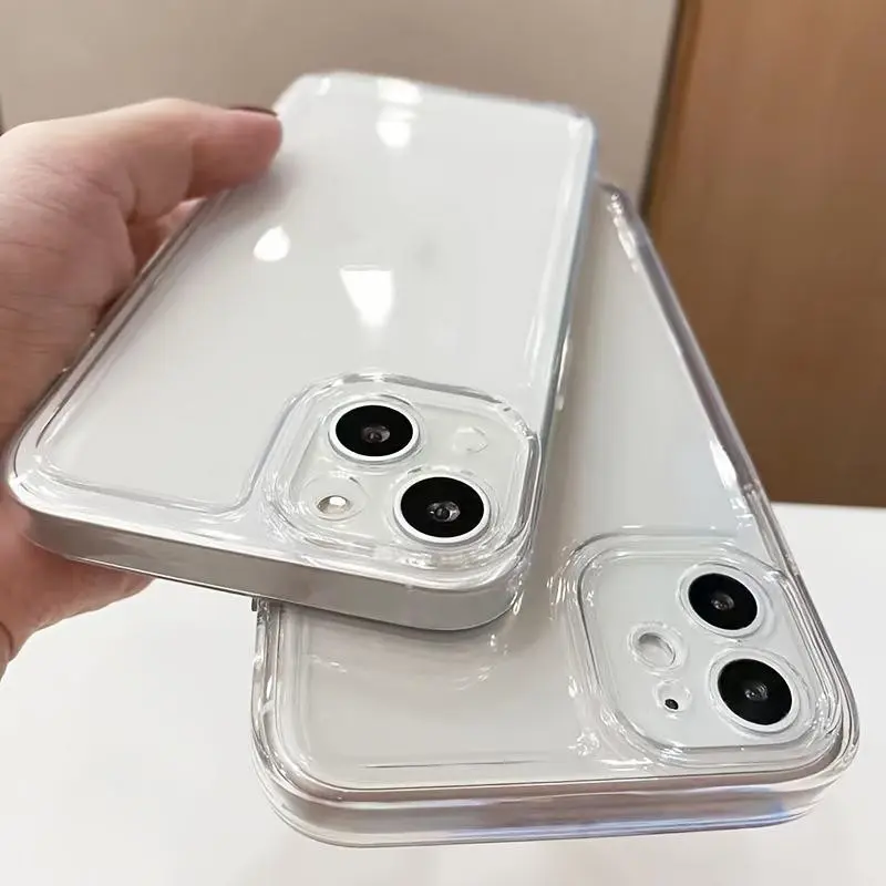 Ốp Điện Thoại ốp Mềm Silicon Trong Suốt, Dành Cho iPhone 17 / 16 / 15Pro / 14Plus / 13Pro Max, iPhone 12 / 11Pro Max, iPhone 13 / 12 Mini, iPhone X / XS / XR / XS Max, iPhone 8 / 7 / 6Plus / SE 2020