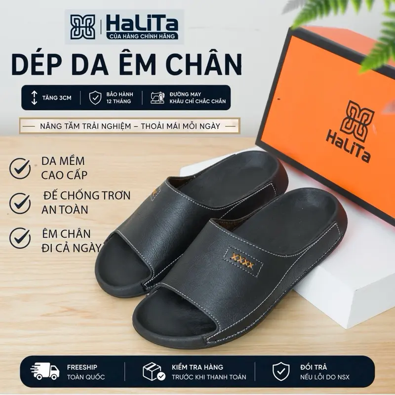 HaLiTa Dép Công Thái Học Bản Nâng Cấp 2026 Cao Cấp, Đế Cao Su Vân Nhám Chống Trơn Giảm Mỏi Chân Phom Bàn Chân Việt Nam ,Đẹp Sang Chảnh Siêu Hot Tik Tok Shop - 1