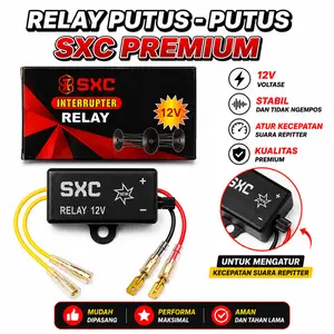 SXC Interrupter Relay Klakson Putus Putus 12V Universal untuk Semua Jenis Klakson dengan Setelan Cepat Lambat Bunyinya - Motorcycle