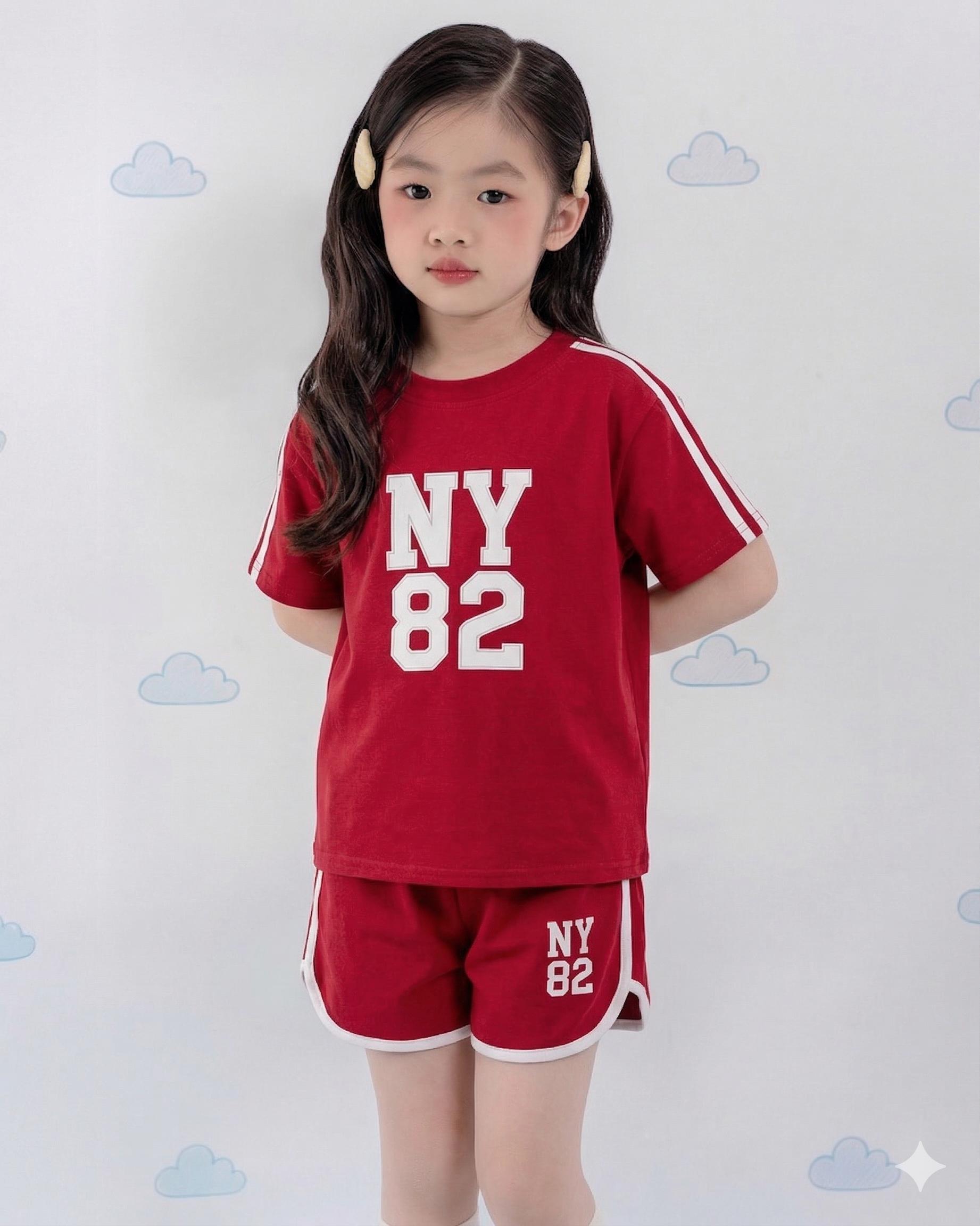 Set Bộ Thể Thao NY 82 EC Bé Gái Cá Tính - Phối Viền Sành Điệu (9-44kg)