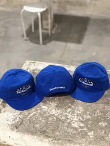 TOPI BORDIR BASEBALL CAPS SIX PANEL BIRU RACING VINTAGE BORDIR FONT PUTIH vintage Topi baseball SnapBack