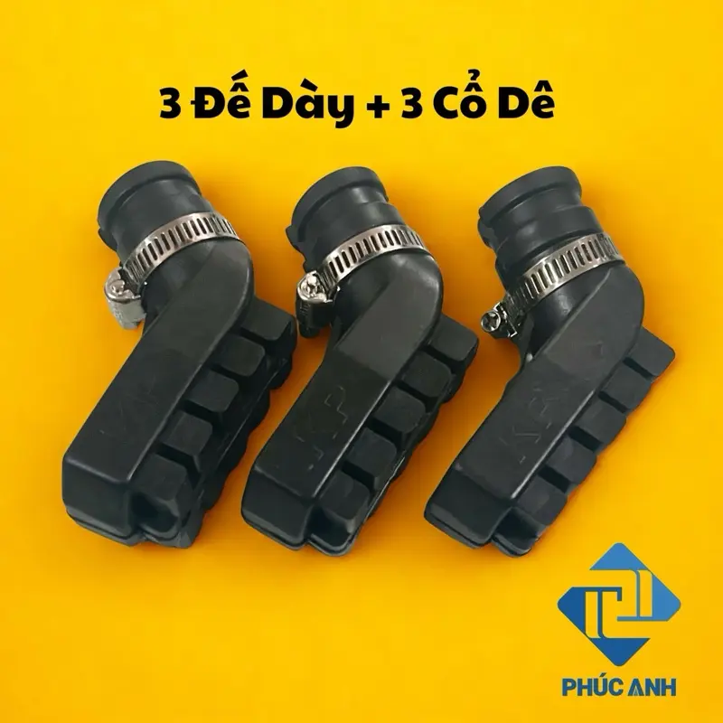 Set 3 Bọc Chân Chống Xe Máy ĐẾ DÀY Khoá Cổ Dê Chống Trơn Trượt Va Chạm Tiện Lợi
