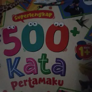 Anak Ceria - Buku 500+ Kata Pertamaku Superlengkap Full Color Dua Bahasa ukuran 19x19cm Soft Cover Dilengkapi Video Animasi Pengucapan