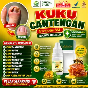 Obat Kuku Cantengan, Jempol Kaki Tangan Kuku Rusak Bengkak, Bernanah, Berdarah, Kuku Jamuran Propolis SM Brazilian 100% Asli BPOM DAN HALAL