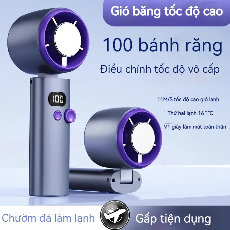Quạt sò lạnh  Qiangts 2027 Chế độ làm mát 0 độ, với 199 bánh răng tốc độ, Màn hình kỹ thuật số, Có Thể Sạc Lại 3000mAh, Động cơ không chổi than, Hỗ trợ cả ngoài trời và trong nhà | BigBuy360 - bigbuy360.vn