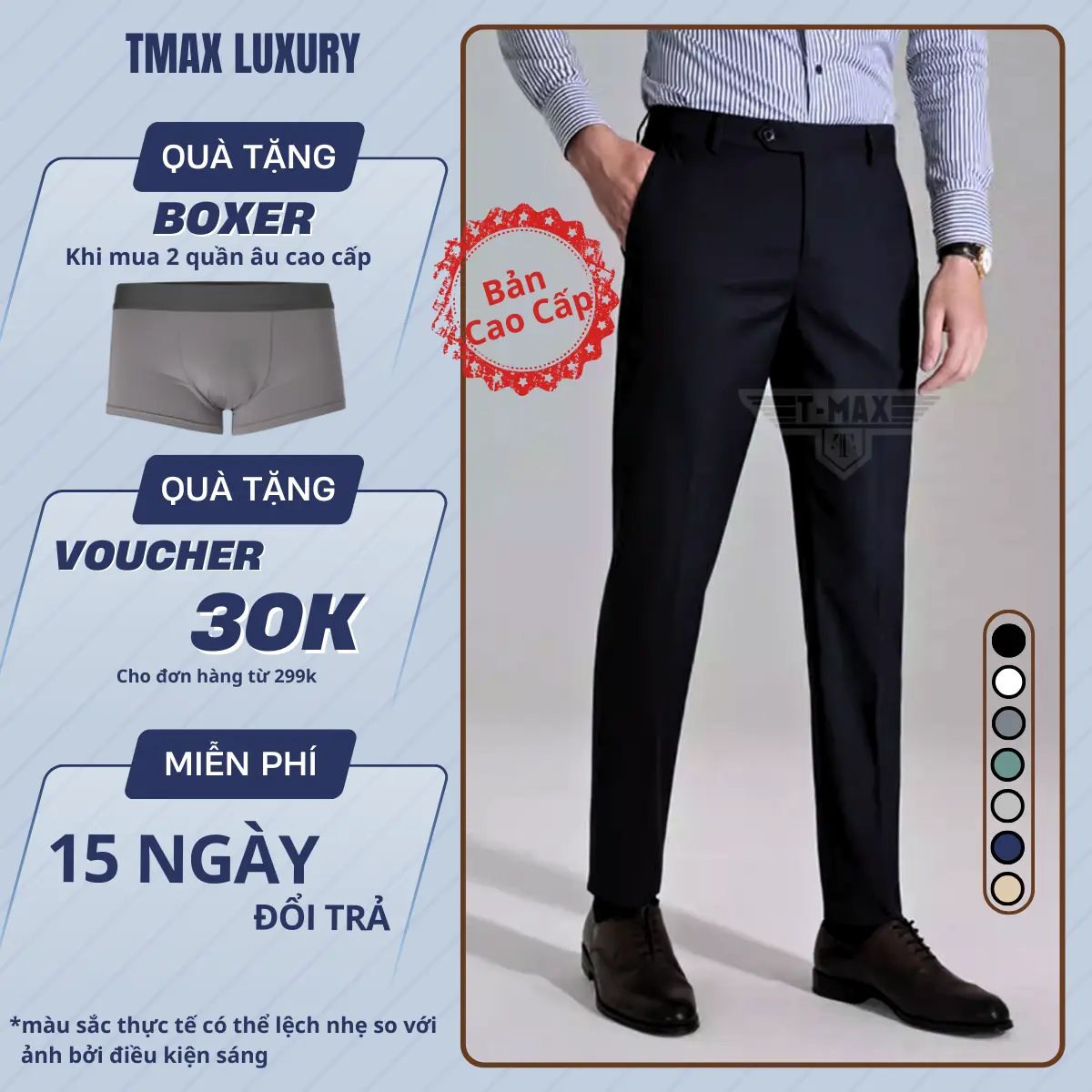 [Có Big Size] Quần Âu Nam Chéo Dày 81 T-MAX Luxury  Menswear Cao Cấp Dáng Slimfit Ôm Gọn Pants Lưng Cao Đen Phong Cách Hàn Quốc Chất Liệu Mềm Mại Thích Hợp 4 Mùa