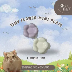 big little tummy | Tiny Flower Mini Plate for Hamster / Piring Hamster