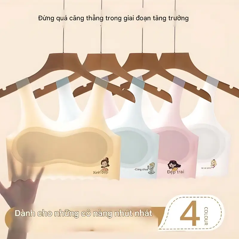 Áo Lót Cho Bé Từ 20-52kg, Áo Ngực Bé Gái Chất Su Lạnh Mềm Mát Có Lót Mỏng  A016 - 1