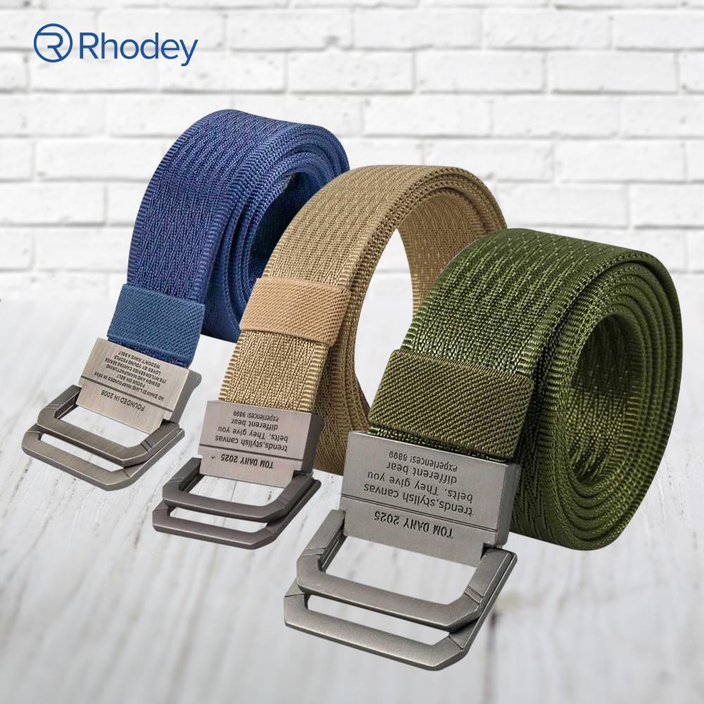 Rhodey Craftman Tali Ikat Pinggang Pria Canvas Buckle Belt - B1030