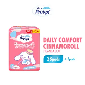 HERS PROTEX Daily Comfort Cinnamoroll Day Pembalut Wanita bag 28+2