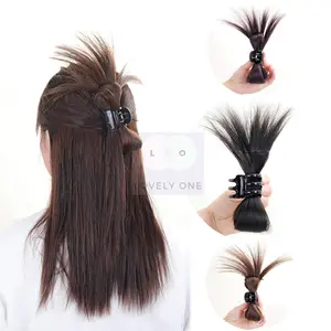 (SM) Jepit Sanggul Wanita Korea Tidak Kilap Rambut Palsu Halus Lembut