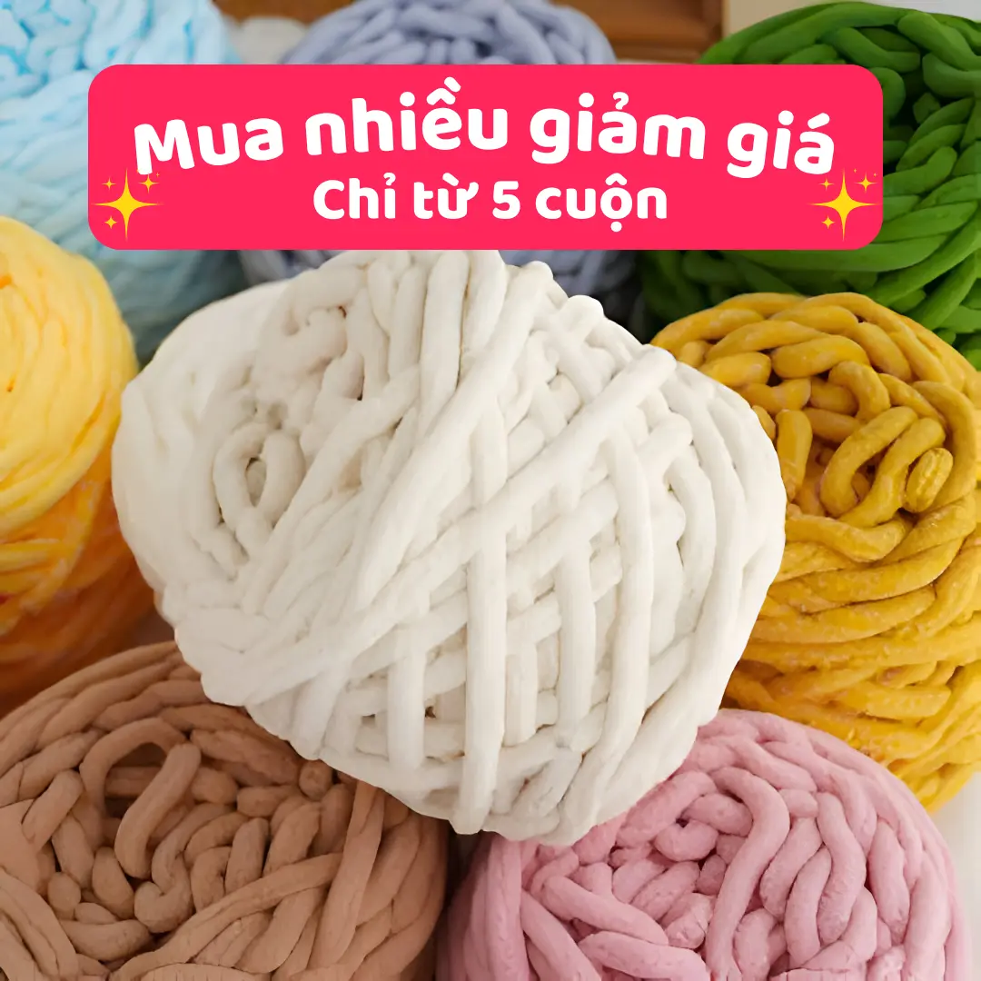 [Bông bán Len] Len nhung đũa nhiều màu mềm mịn 100g quà tặng DIY gấu len, hộp hoa len