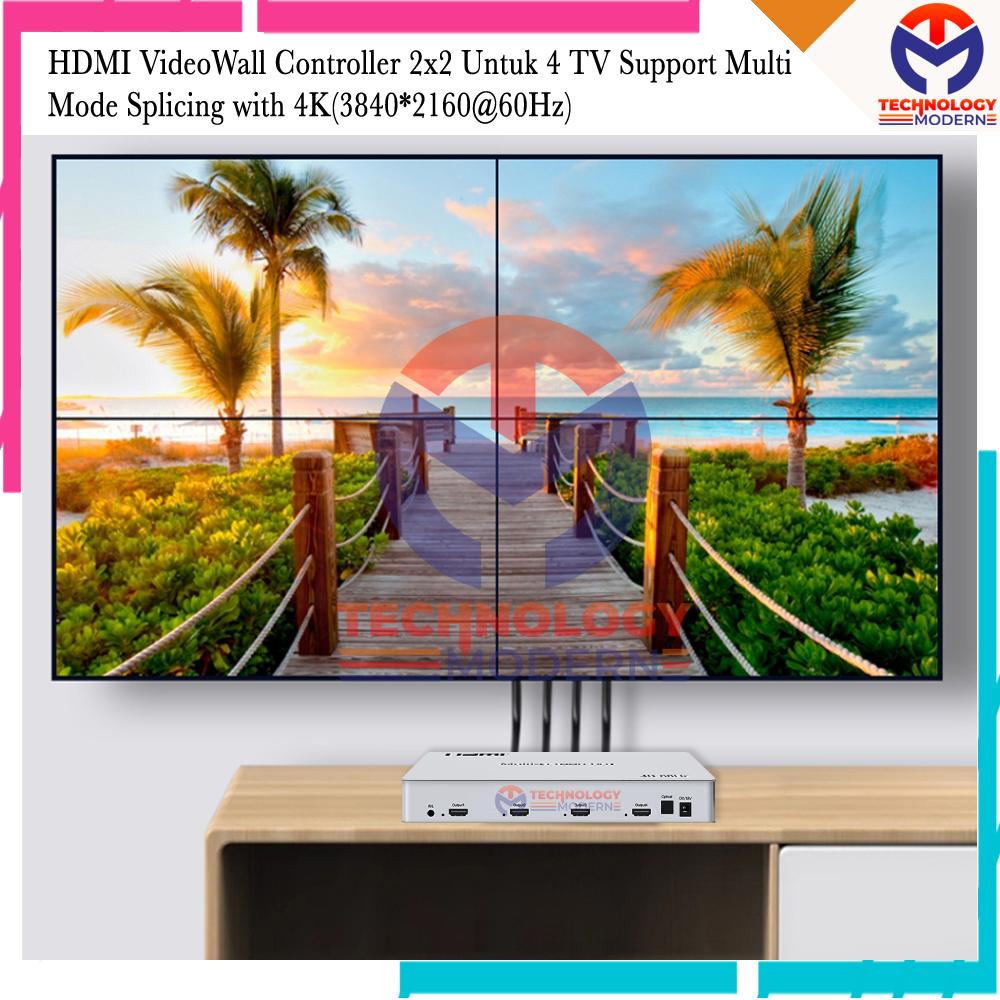 HDMI VideoWall Controller 2x2 Untuk 4 TV Support Multi Mode Splicing with 4K(3840*2160@60Hz)