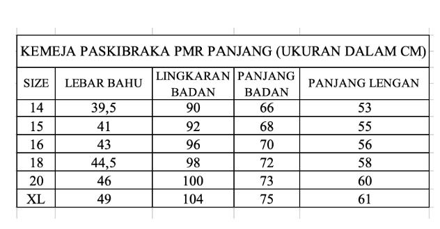 SERAGAM SEKOLAH APRILMOP KEMEJA PMR/PMI PUTIH LENGAN PANJANG PASKIBRAKA BAHAN SWESI