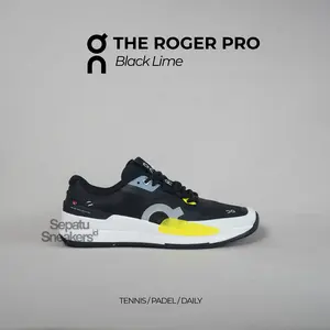 0N CLOUD ROGER PRO 2 BLACK LIME SEPATU TENNIS / PADEL / HARIAN