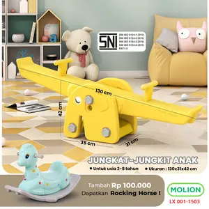 MOLION SNI Mainan Jungkat Jungkit Anak Kuda Kudaan Mainan Kuda Rocking Horse Mainan Anak Jungkat Jungkit Perosotan Seesaw Berstandar 001-M1503
