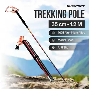 TaffSPORT Tongkat Hiking Lipat Trekking Pole Aluminium Alloy 1.2 - 7075