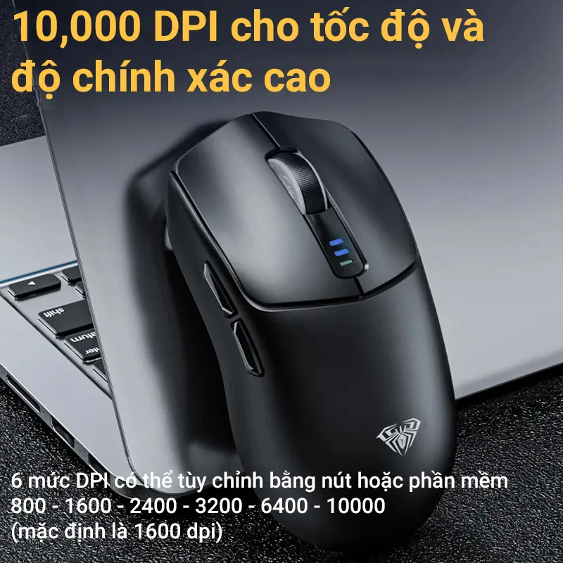 [AULA] Chuột gaming AULA SC580 - 3 Mode kết nối - max 10,000 DPI - Có app cài đặt macro - Trọng lượng 81 gr pin 500 mAh - Bh 12 T | BigBuy360 - bigbuy360.vn
