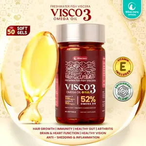 PER KAPSUL VITAMIN MINYAK IKAN KUCING VISCO3 MURNI & ALAMI NON-GMO TINGGI OMEGA 3 OMEGA 6 OMEGA 9 FISH OIL UNTUK KESEHATAN KULIT OLIVE CARE