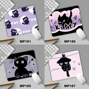 Black Kitty Series Mousepad Office Lucu dan Bagus untuk Gaming dan Kerja
