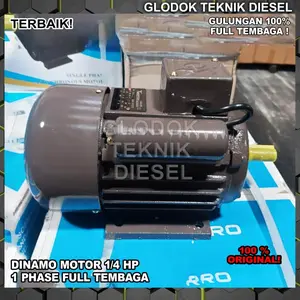 Maestro Dinamo Motor 1/4 HP 0.25 HP 1400 Rpm 1 Phase FULL TEMBAGA ORI FREE ONGKIR