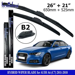 HIGH QUALITY Hybrid Wiper Blade Audi A6 C7 2011-2018 Wiper Kaca Mobil Karet Pembersih Kaca Mobil Wiper Depan Kaca Mobil Windshield
