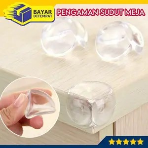 [MAJU] Silikon Oval Transparan Pengaman Sudut Meja (Corner Of The Table Safety Protection Cap)