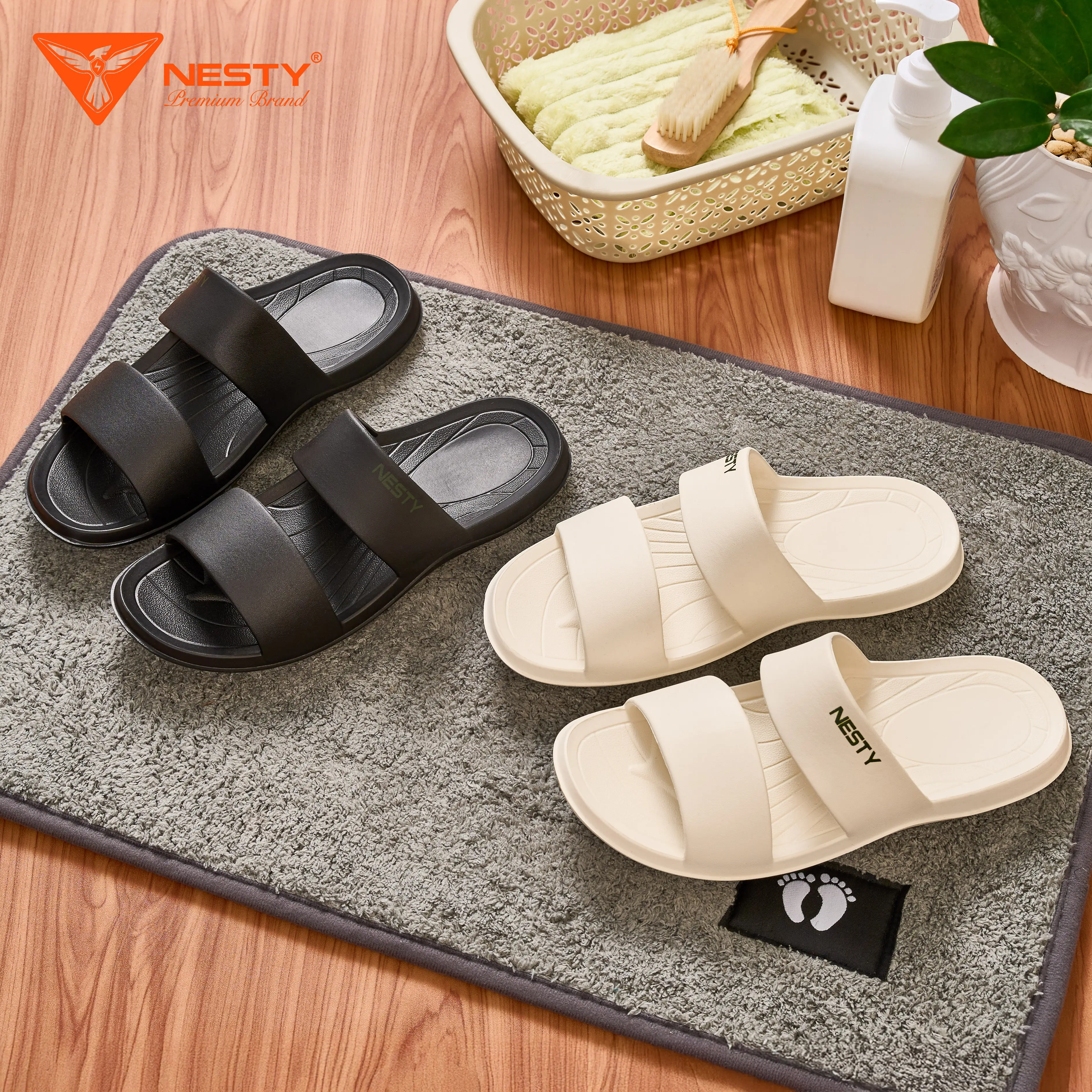 [NE03] Dép Hai Quai Unisex NESTY Nhẹ Bền Chống Trơn Kiểu Dáng Dép 2 Quai Ngang Thời Trang Basic Slipper Đế Bằng DéP Nam Dép Lê [KO4] - 1