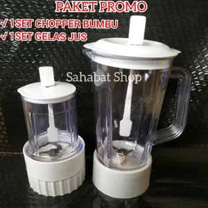 PROMO GELAS BUMBU + GELAS JUS 1SET BLENDER MIYAKO NATIONAL VIVA OMEGA GMC SANEX