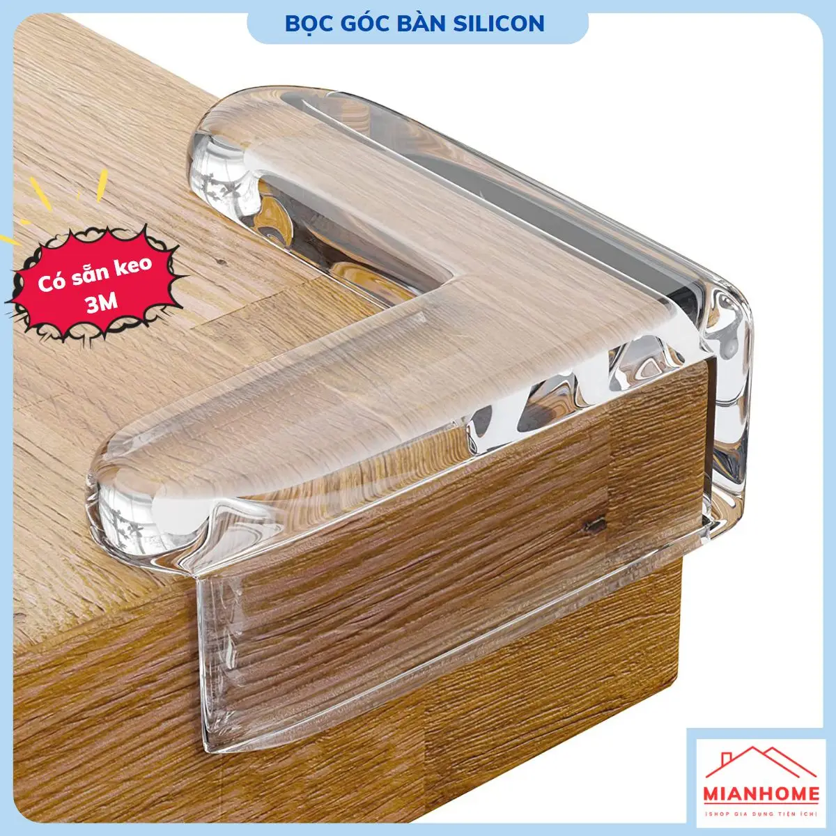 Bịt góc bàn, combo 10 chiếc bọc góc bàn, cạnh cửa sổ, góc tủ, góc giường, bịt góc bàn mềm dẻo chống va đập, an toàn cho bé