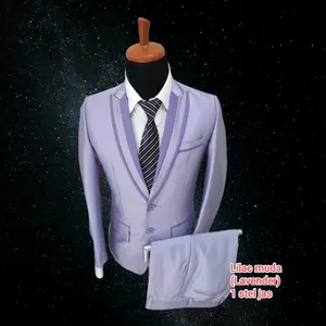 1 stel jas LILAC MUD LavenderA semi woll kilap jas wedding jas nikah jas pernikahan jas kawin jas akat nikah jas pengantin jas manten jas pirwed jas almamater jas blezer jas wisuda jas slim fit jas model baru jas murah jas model korean Jas pria formal cod