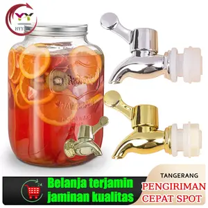 2 Set Keran Tangki Air Kran Dispenser Kaca Water Jug Dispenser Kran Wine