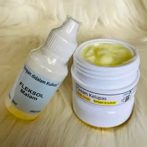 Paket Pengelupas Fleksol & Cream Malam Kelupas Dosis Tinggi untuk Menghilangkan Flek Hitam pada Wajah - Cream wajah malam kelupas Muka dipakai pada malam hari secara merata