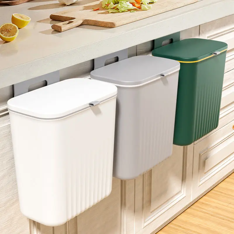 Thùng rác treo tủ bếp,treo nhà vệ sinh có nắp đậy.Thiết kế sang trọng chất liệu nhựa pp dung tích (10L) Đựng Rác thủ ng thung  dung